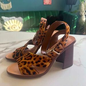 Women’s Gianni Bini Marilane Leopard Calf hair heels